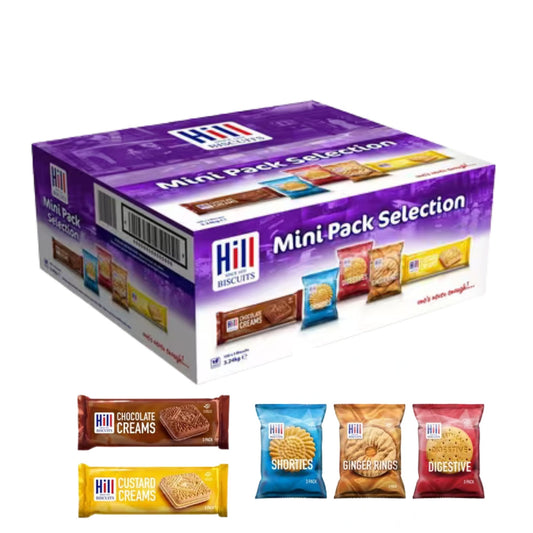 Hill Mini Pack Selection 3 Pack – 100 individually wrapped mini biscuit packs