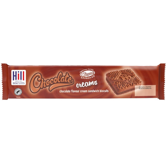 Hill Chocolate Cream Biscuits 150g pack with twin-layer chocolate filling