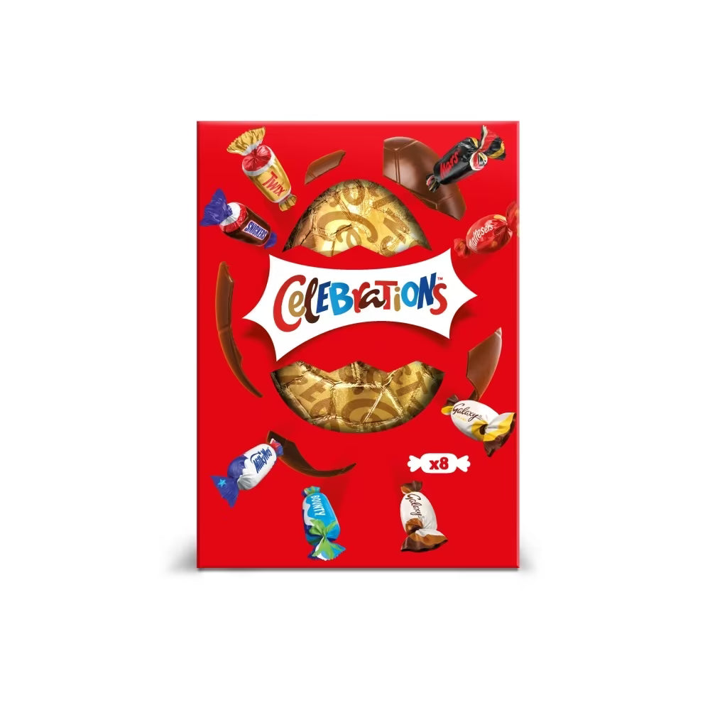 Hollow milk chocolate egg with assorted mini chocolates