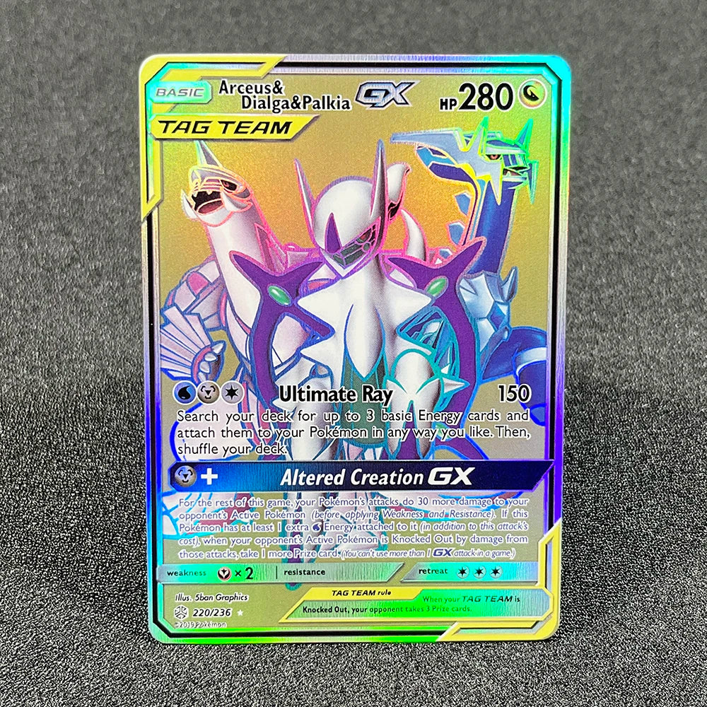 Holographic rainbow effect card collection pack