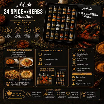 Kitchen flavour variety set with herbs spices and rub blends