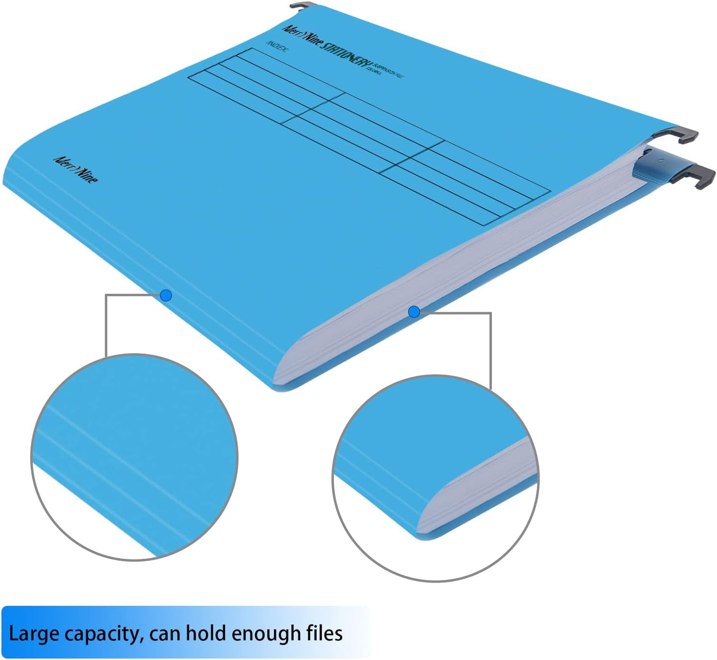 Durable polypropylene document folders with tabs