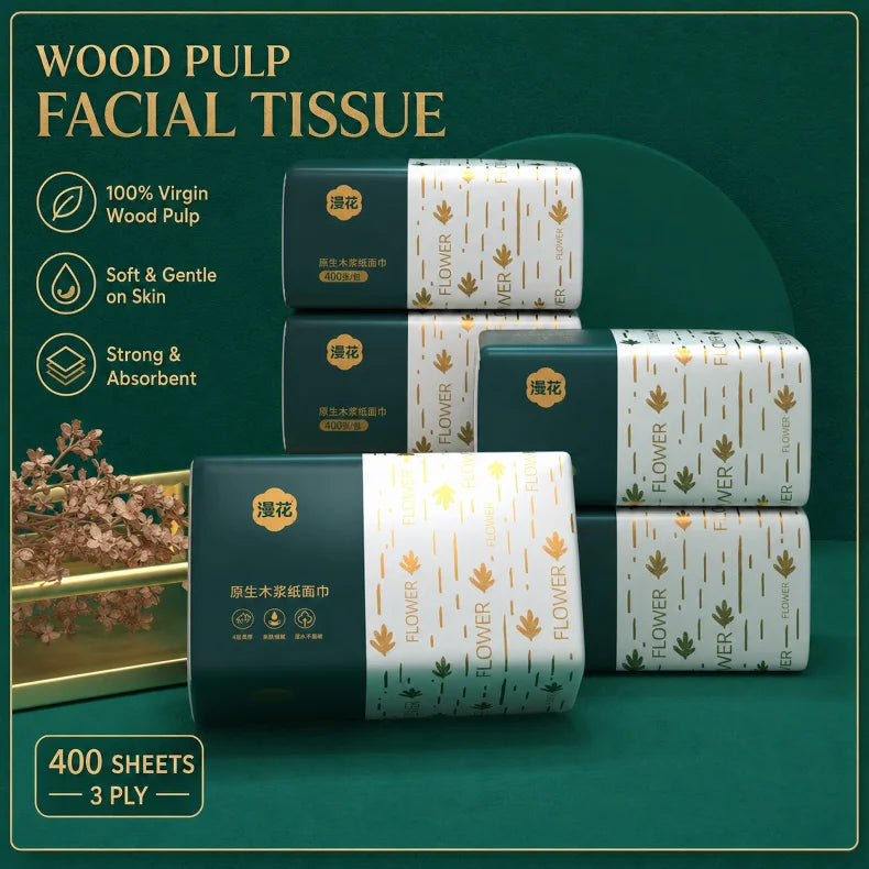 Unscented virgin pulp tissue sheets