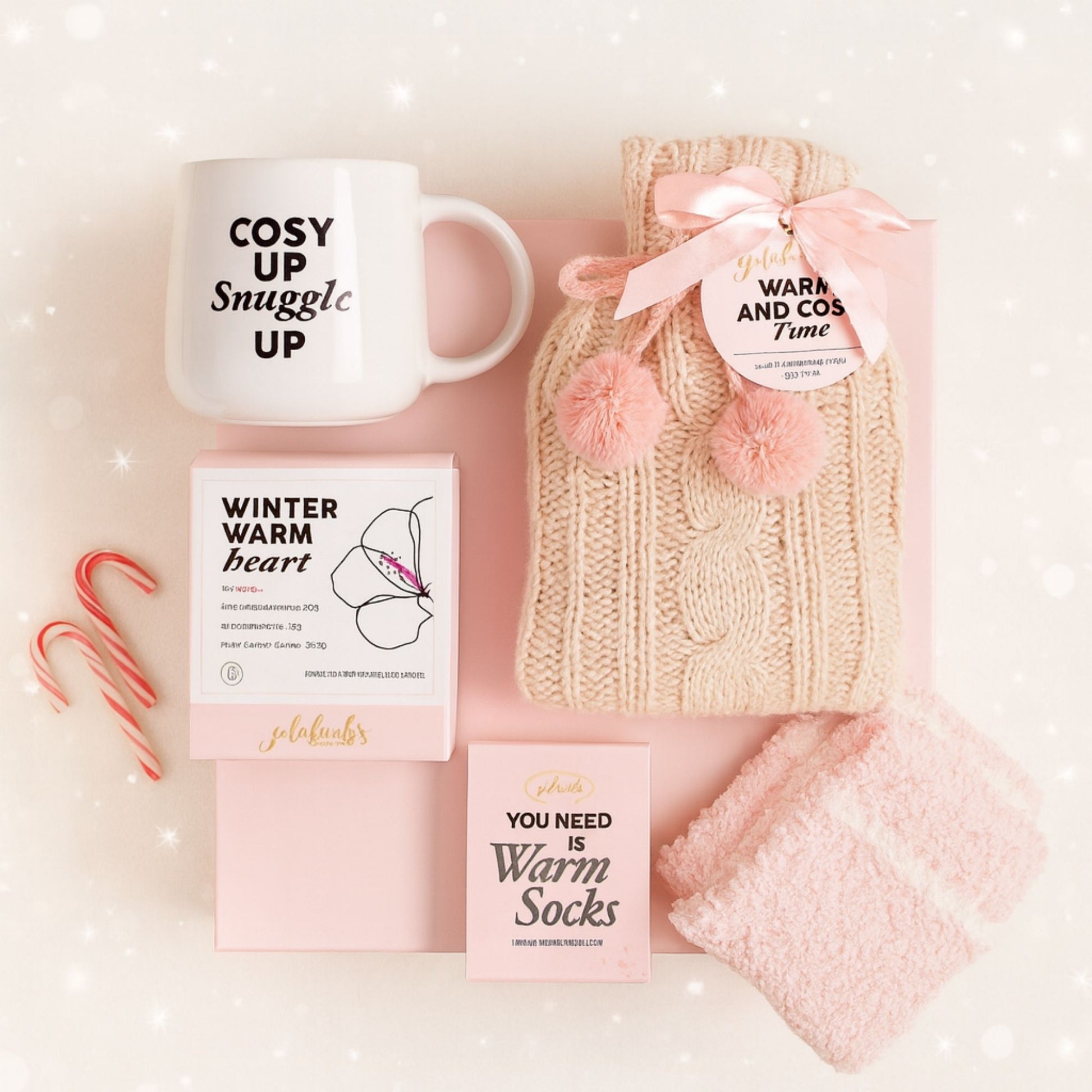 Soft cosy warming bottle set for cold nights