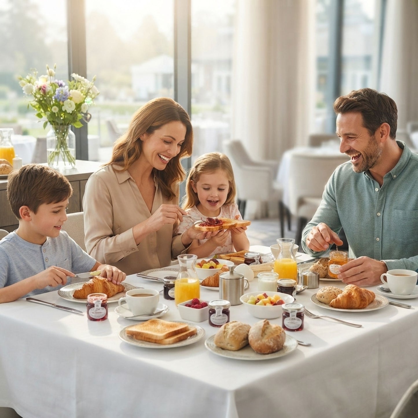 Hotel breakfast mini jam jars
