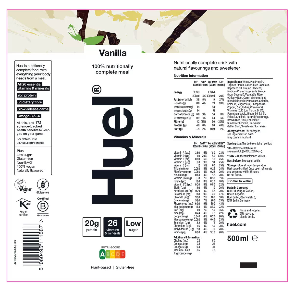 Huel ready to drink vanilla meal