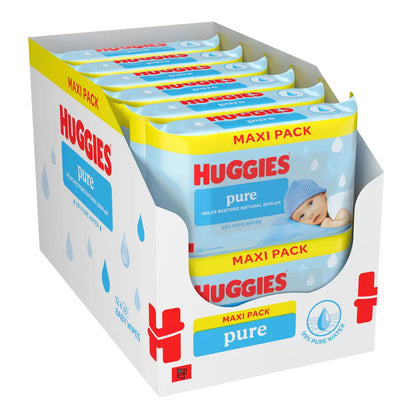 Huggies Plastic Free Baby Wipes 12x60 Gentle Hypoallergenic