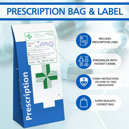 Humorous medicine style packaging with comedy wording