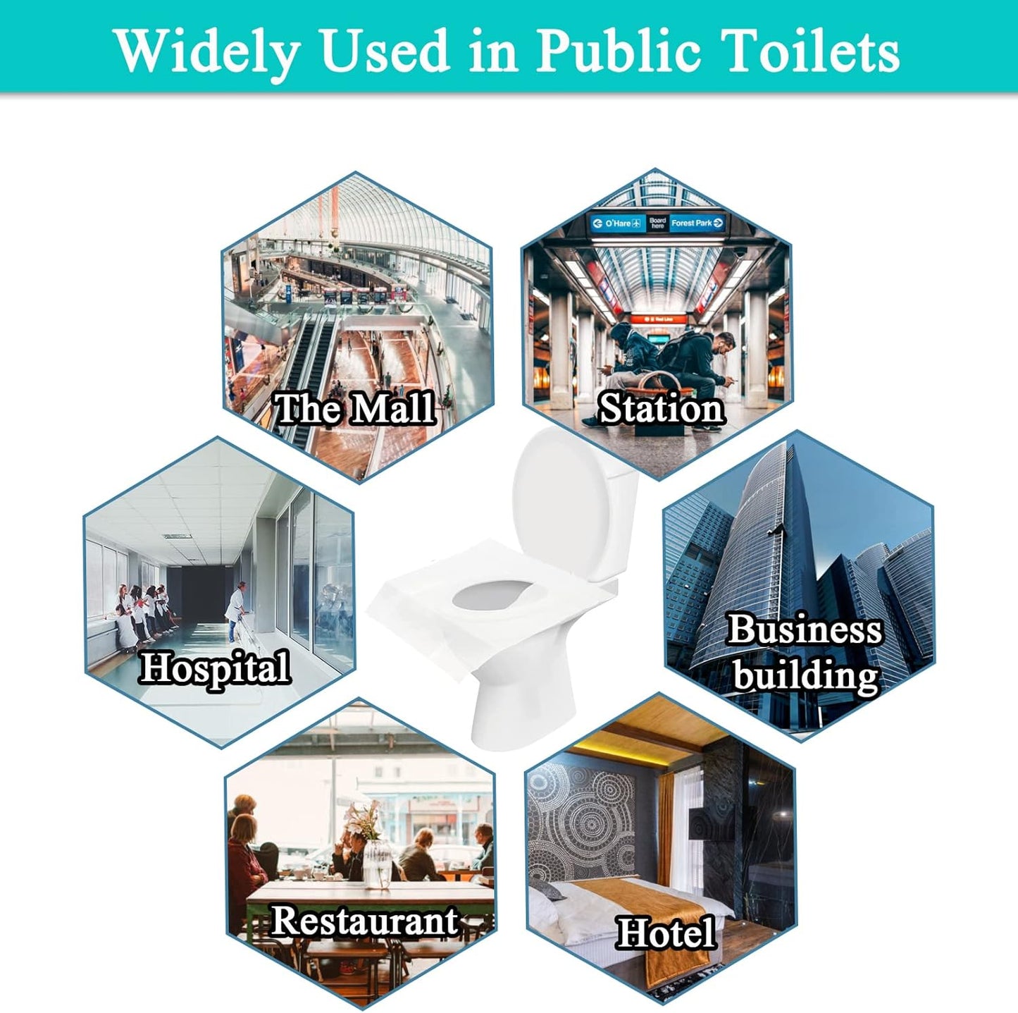 Public toilet seat protection paper covers