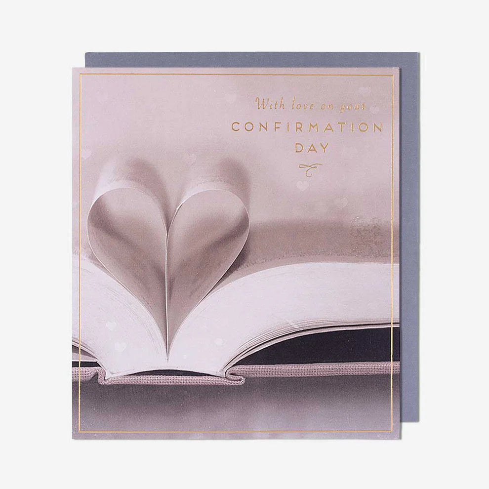 Elegant blank confirmation card ready for your personal message on a special faith celebration.