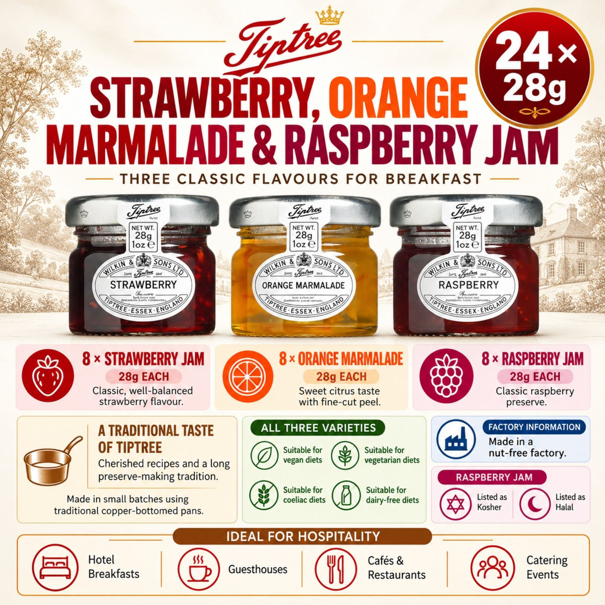 Tiptree selection of three mini preserve varieties