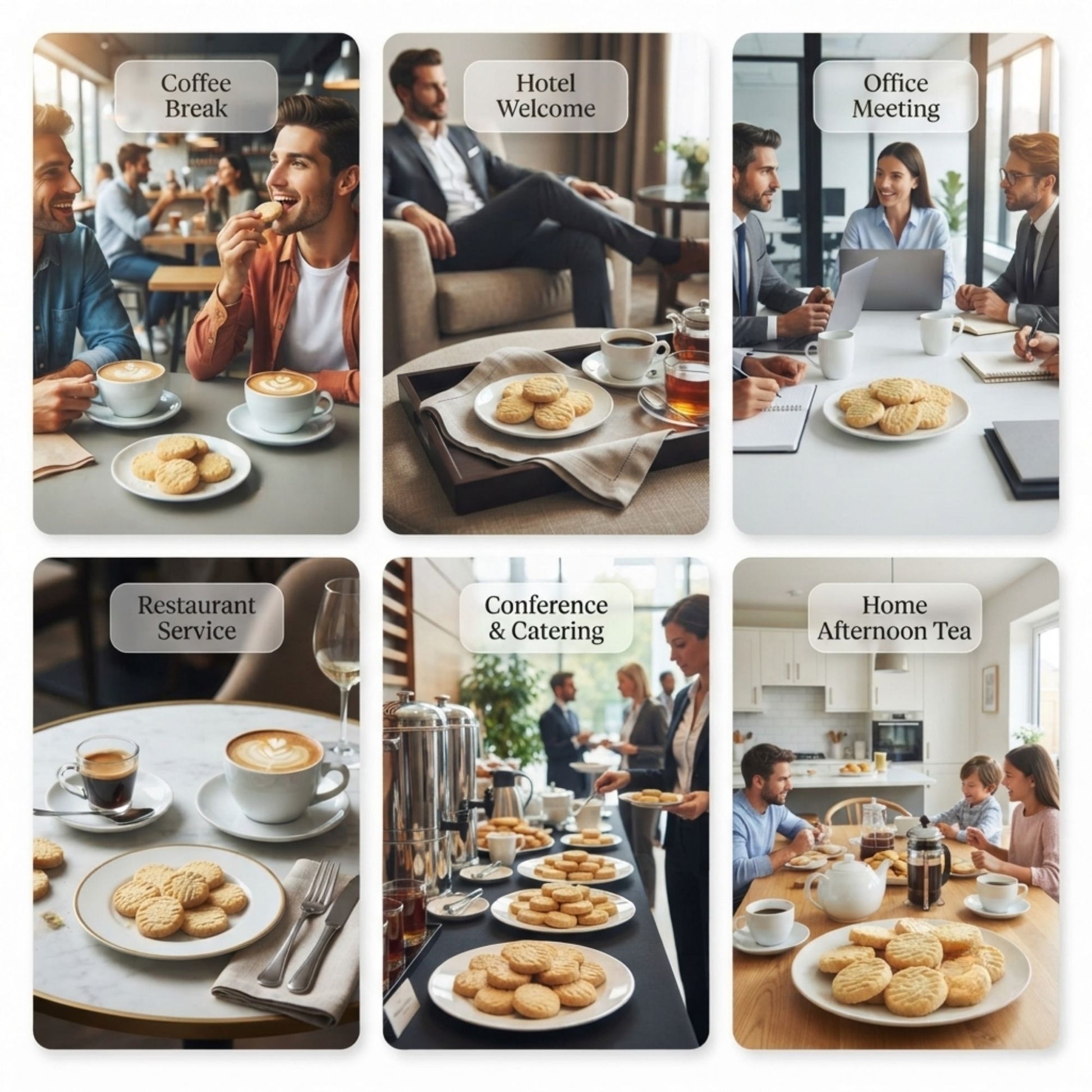 Catering shortbread biscuit portions