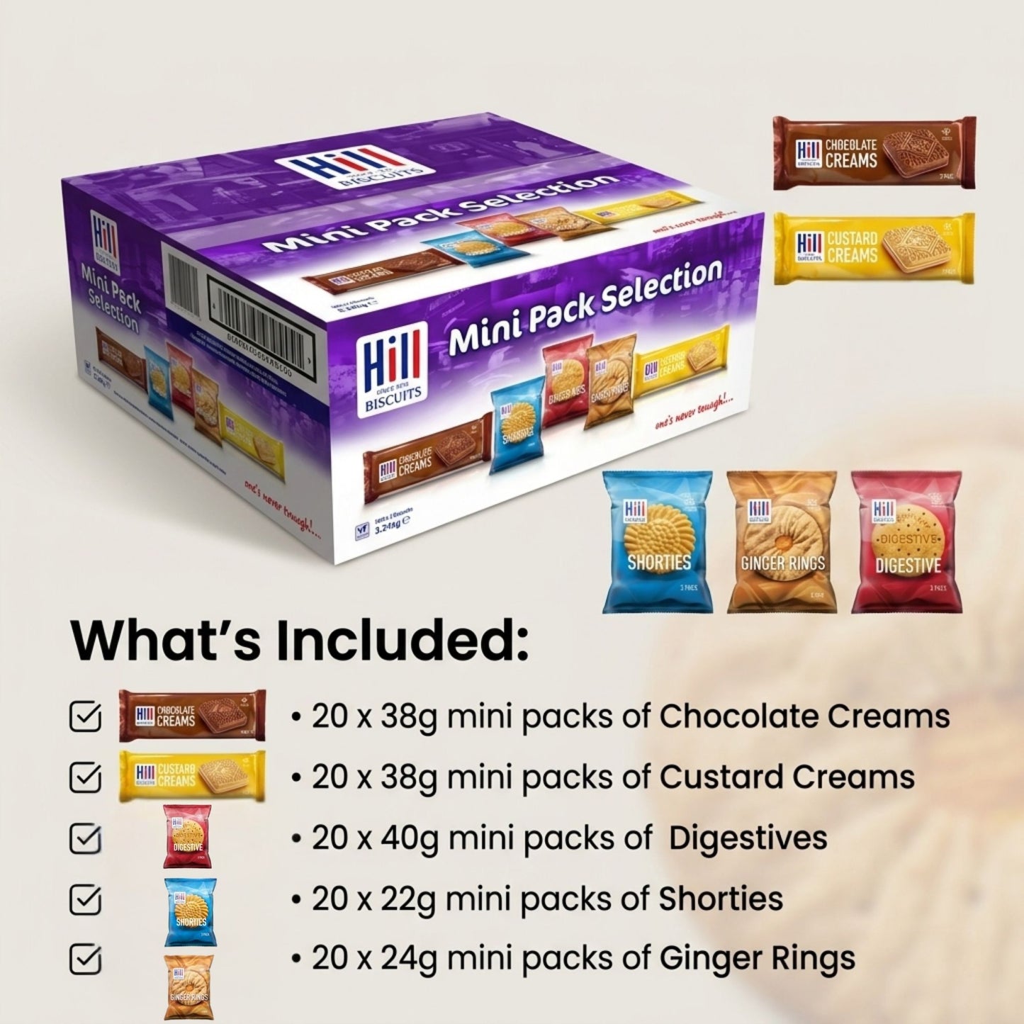 Classic British biscuit assortment bulk pack