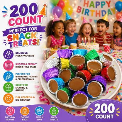 Bulk drum of chocolate icy cups