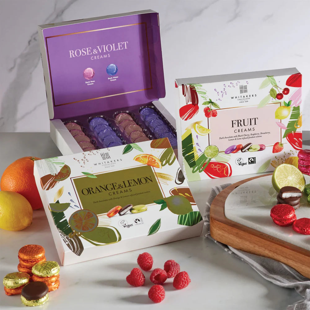 Vegan, vegetarian, and gluten-free chocolate selection