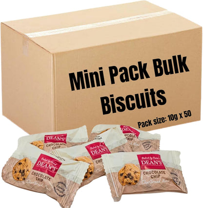 Mini all butter shortbread biscuits with chocolate chips