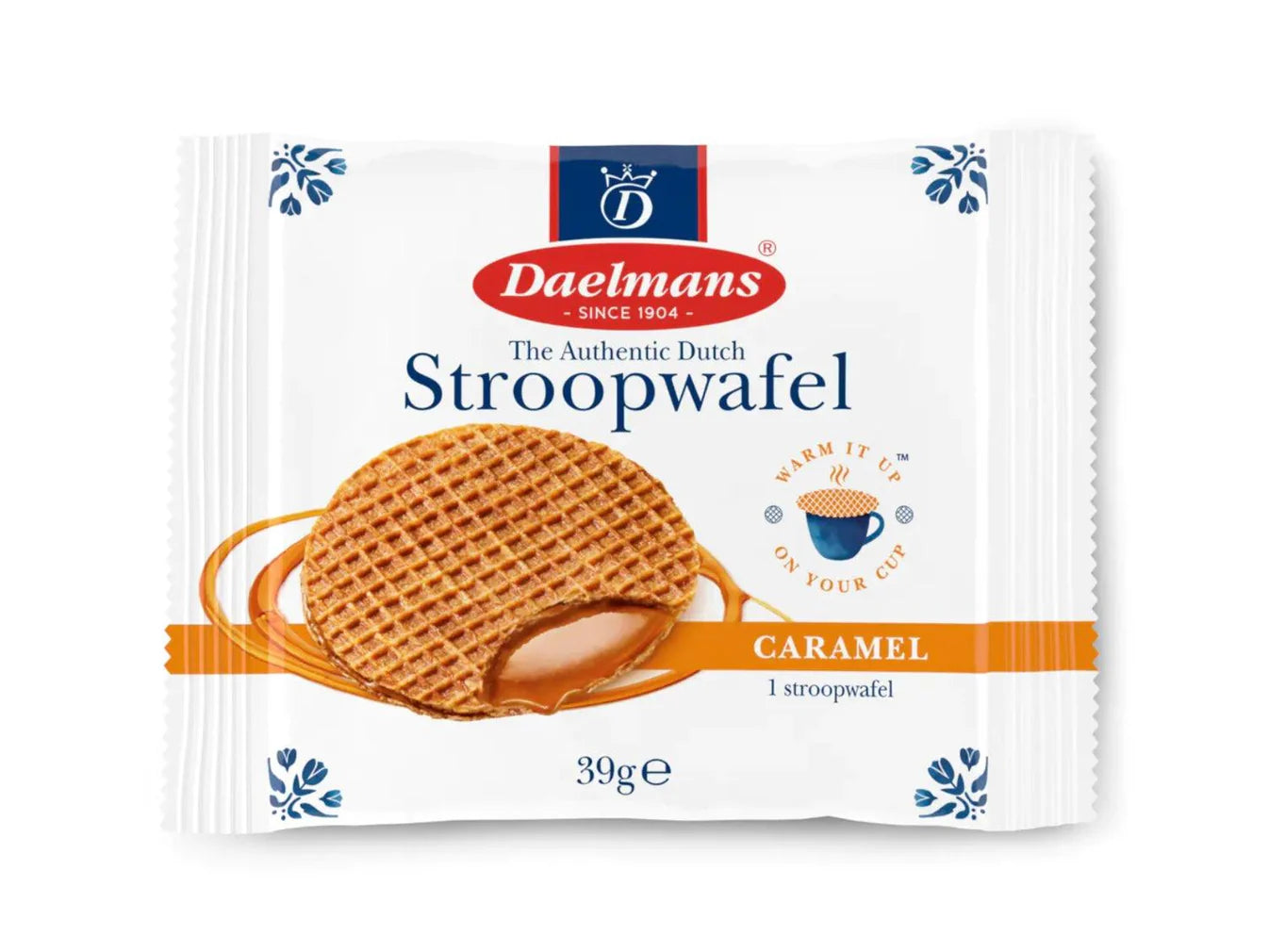 Display box of sweet waffle snacks for hospitality and cafés