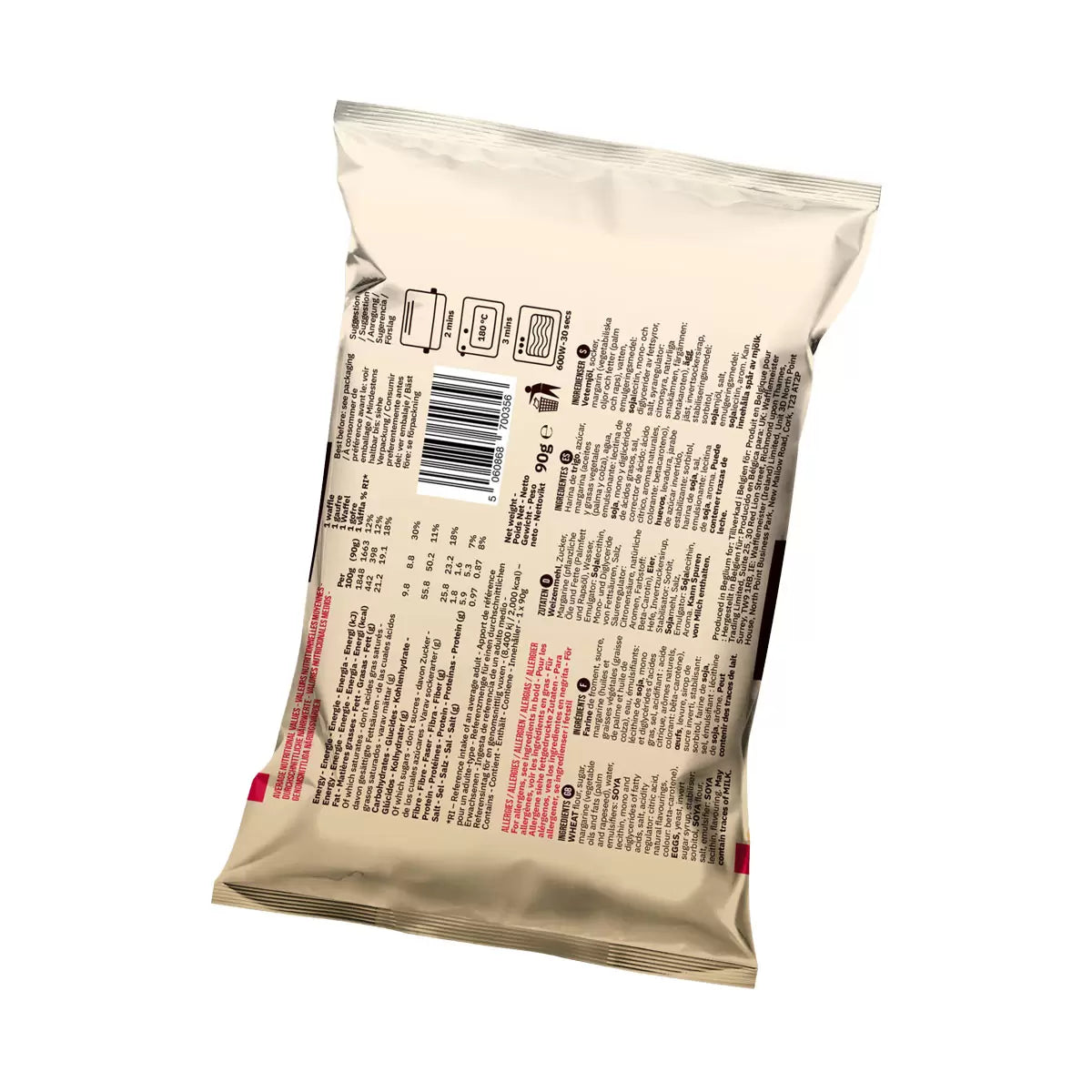 Soft waffles with crunchy Belgian sugar pearls