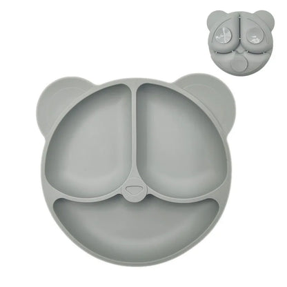 Infant cartoon silicone dining bowl for mealtime