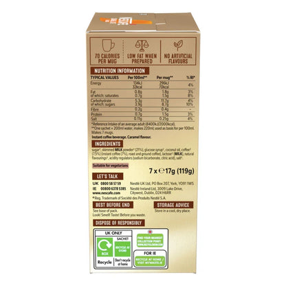 Home caramel latte sachets