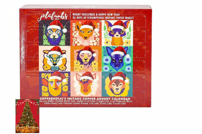 Instant coffee advent calendar with 24 sachets