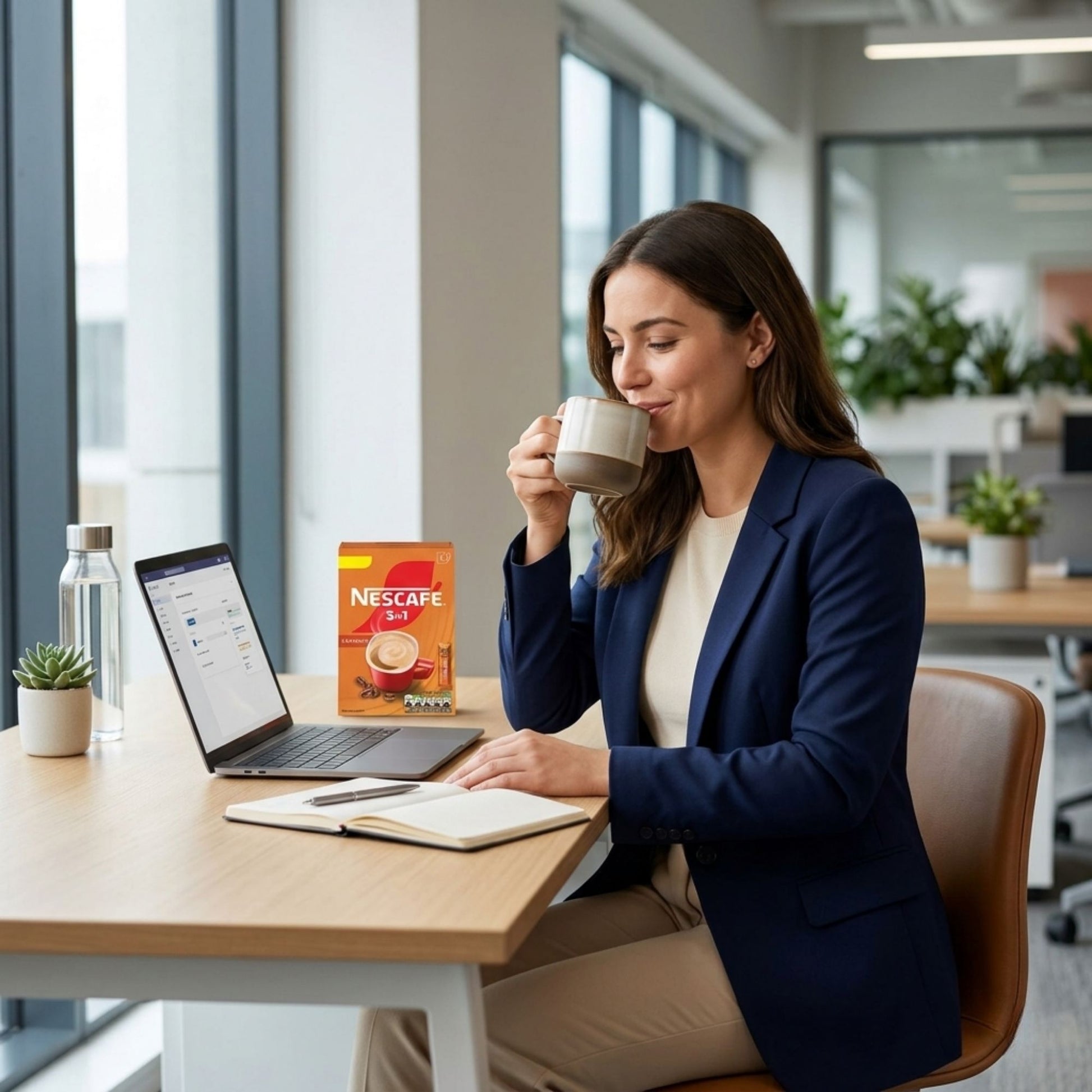 Convenient 3 in 1 coffee creamer sugar blend packs