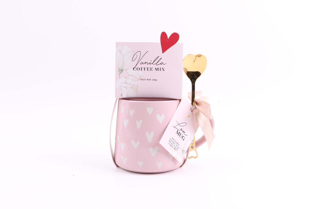 Beautifully packaged instant coffee and mug gift set by JOLAFUNBS