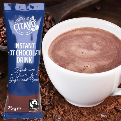 Fairtrade hot chocolate sachets for hospitality use