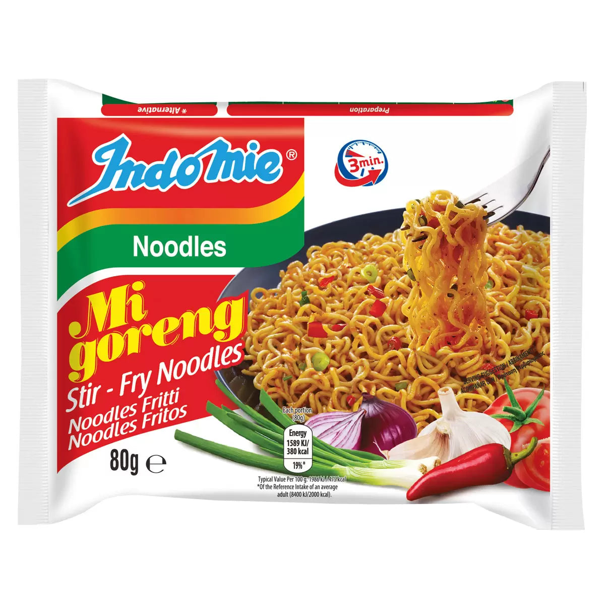 Quick 3-minute cooking instant noodles with seasoning sachets