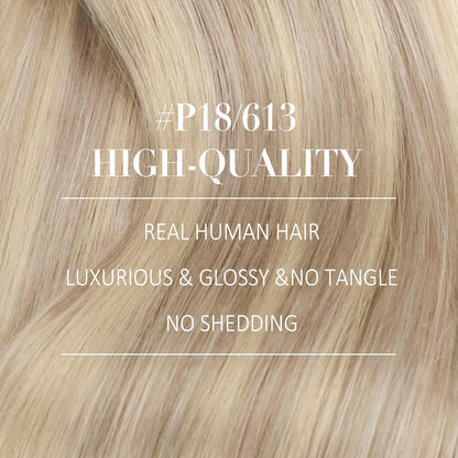 Lightweight nano hair extensions with natural blend