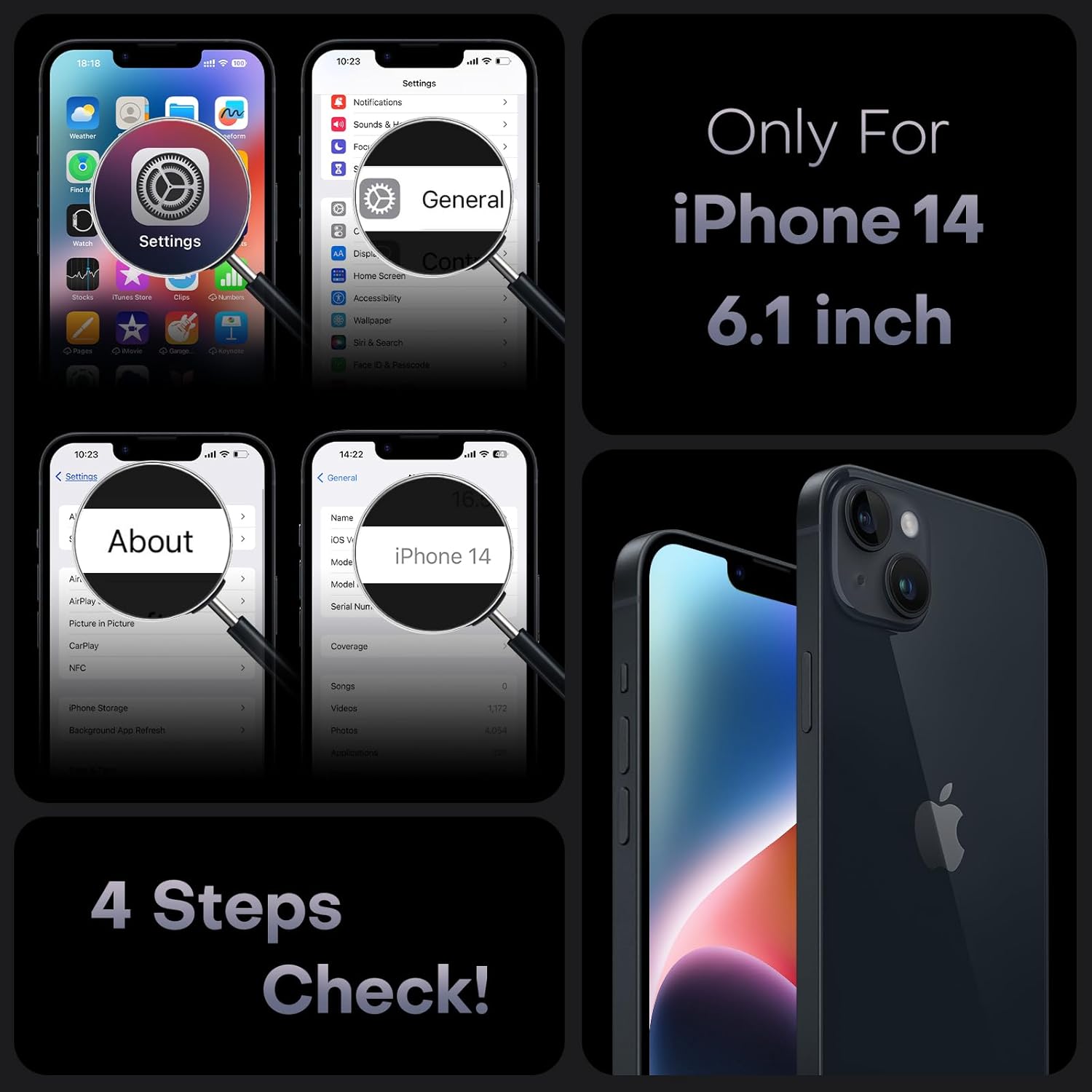 Magnetic iPhone 14 case with strong N52 MagSafe support