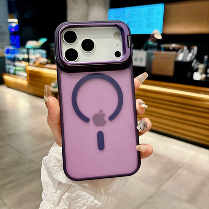 Matte translucent iPhone phone cover with magnetic design