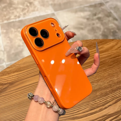 Glass iPhone 16 Pro Max case candy colour camera protection