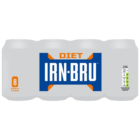 Irn-Bru Diet soft drink 330ml cans pack of 8