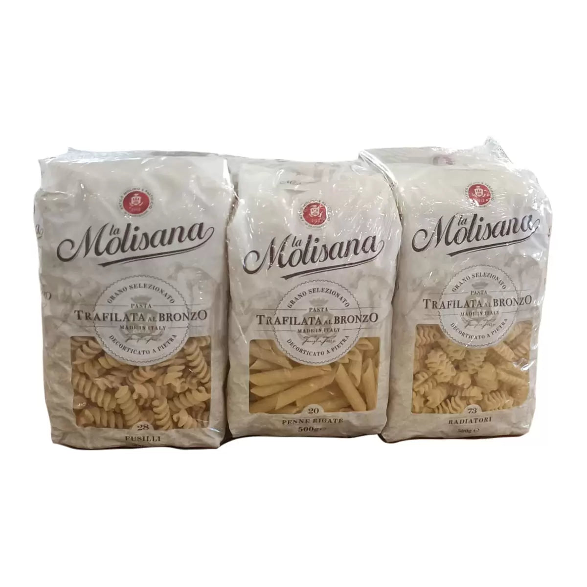 Fusilli penne and radiatori pasta variety pack