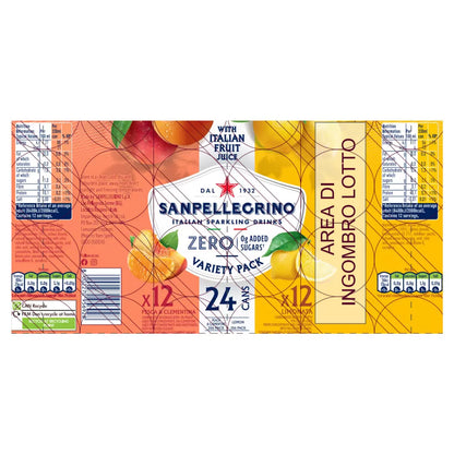 Zero sugar Italian sparkling fruit drinks bulk pack