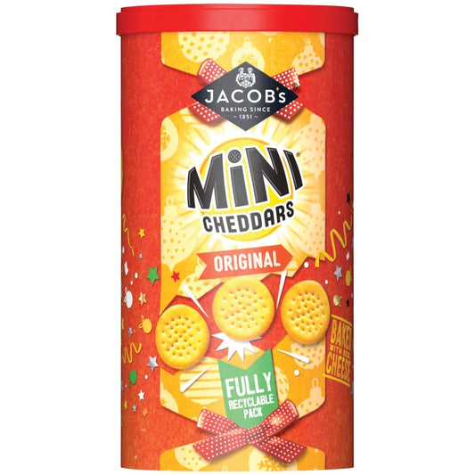 Jacobs Mini Cheddars Tub 260g baked cheese snacks