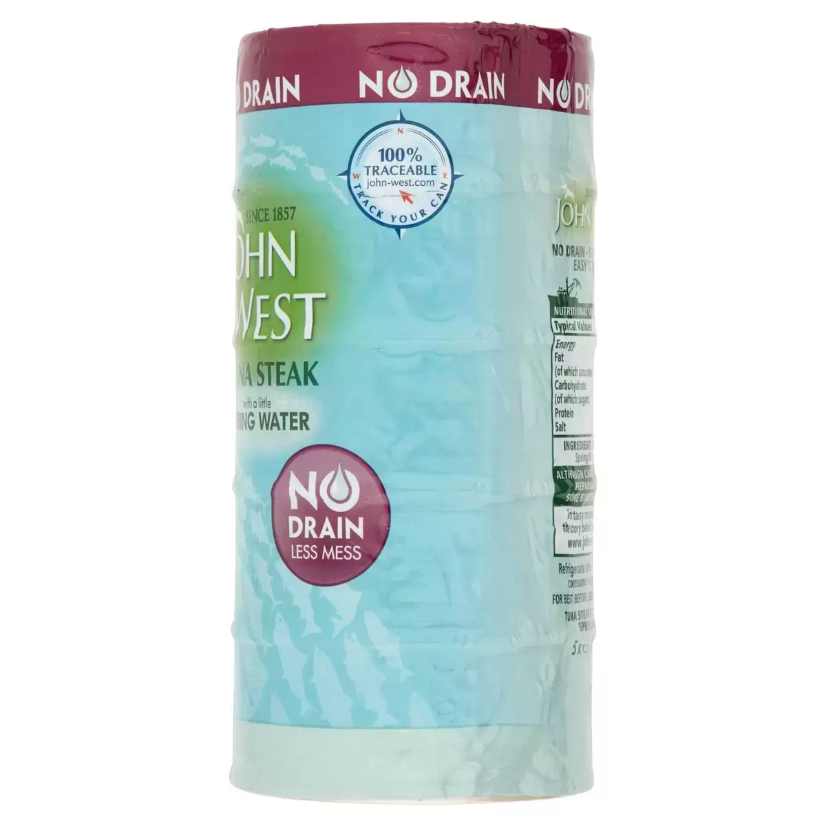 Convenient 5-pack John West No Drain Tuna Steaks, 110g each