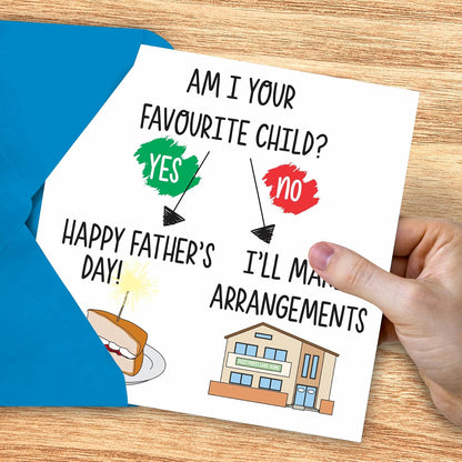 Playful Father’s Day card with joke for dads in old age care — a lighthearted fathers day present idea