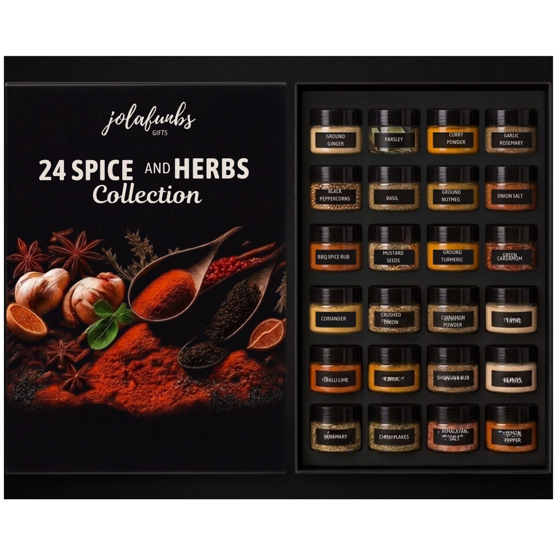 Jolafunbs 24 Spice and Herb Collection gourmet gift set