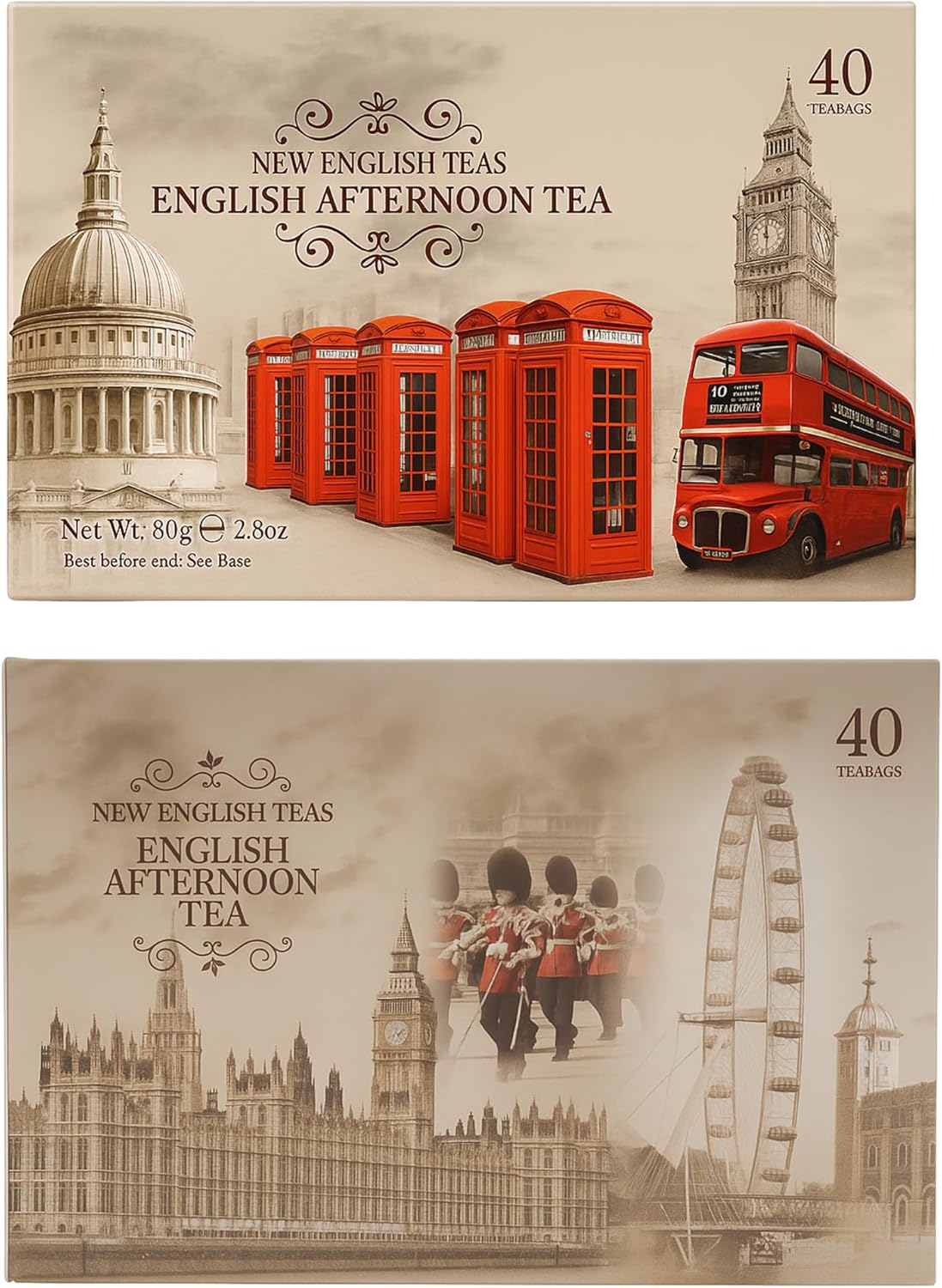 Afternoon tea gift set with collectible English tea tin