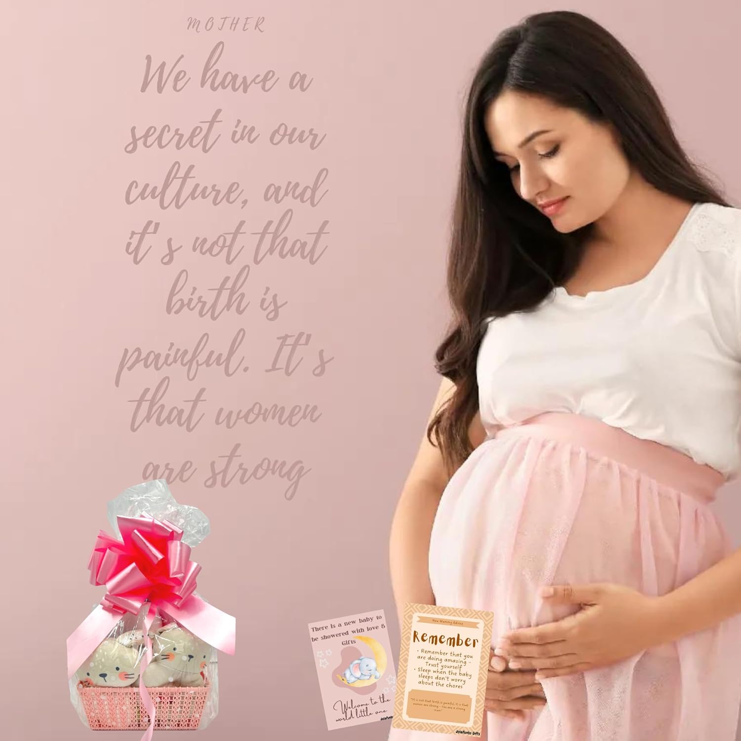 JOLAFUNBS baby shower surprise box with gifts