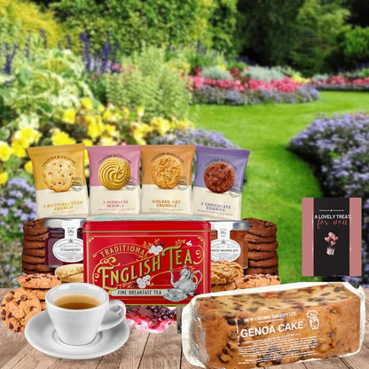 JOLAFUNBS luxury British tea hamper with biscuits