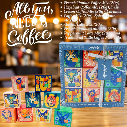 Instant coffee gift set ideal for office or home, offering convenience and flavour