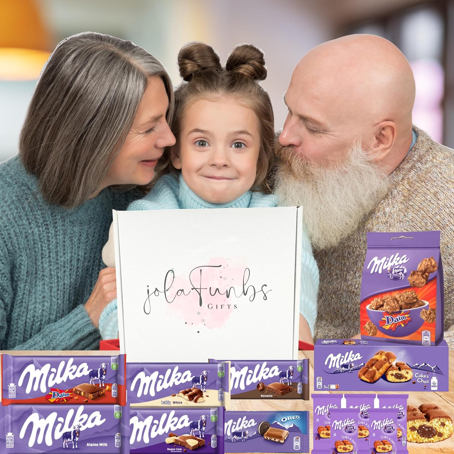 Curated Milka chocolates including bars and bite-sized indulgences