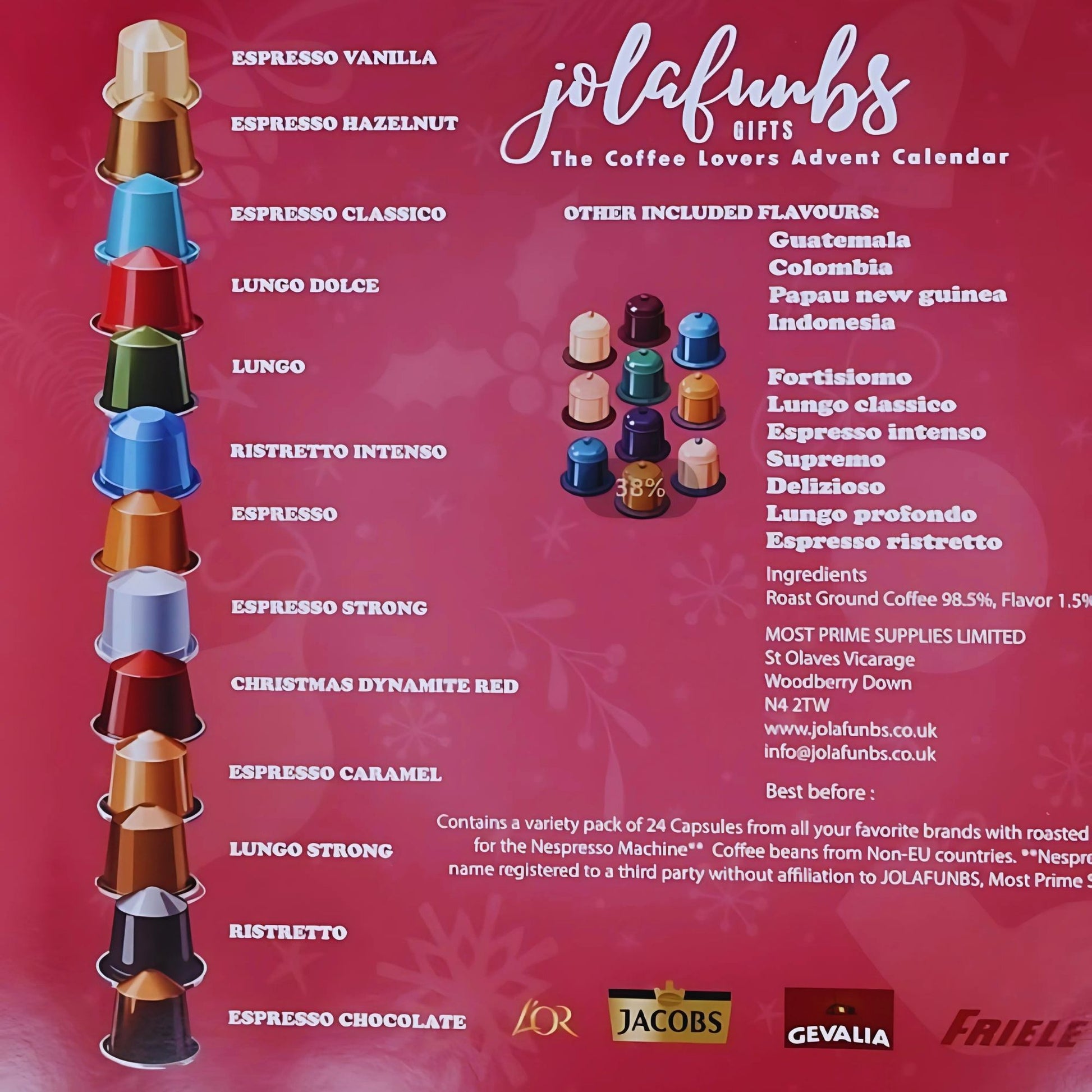 JOLAFUNBS coffee advent calendar 24 flavours