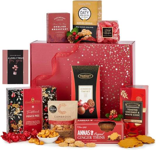 JOLAFUNBS Food Hamper with non-alcoholic snacks, beverages, nuts, and dried fruits