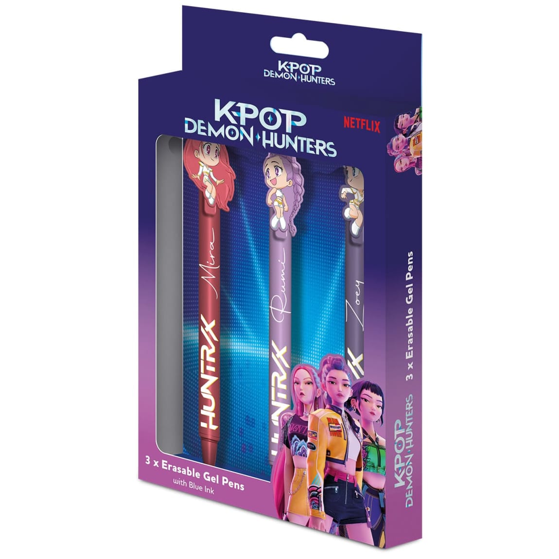 K-Pop Demon Hunters Erasable Gel Pens 3 Pack
