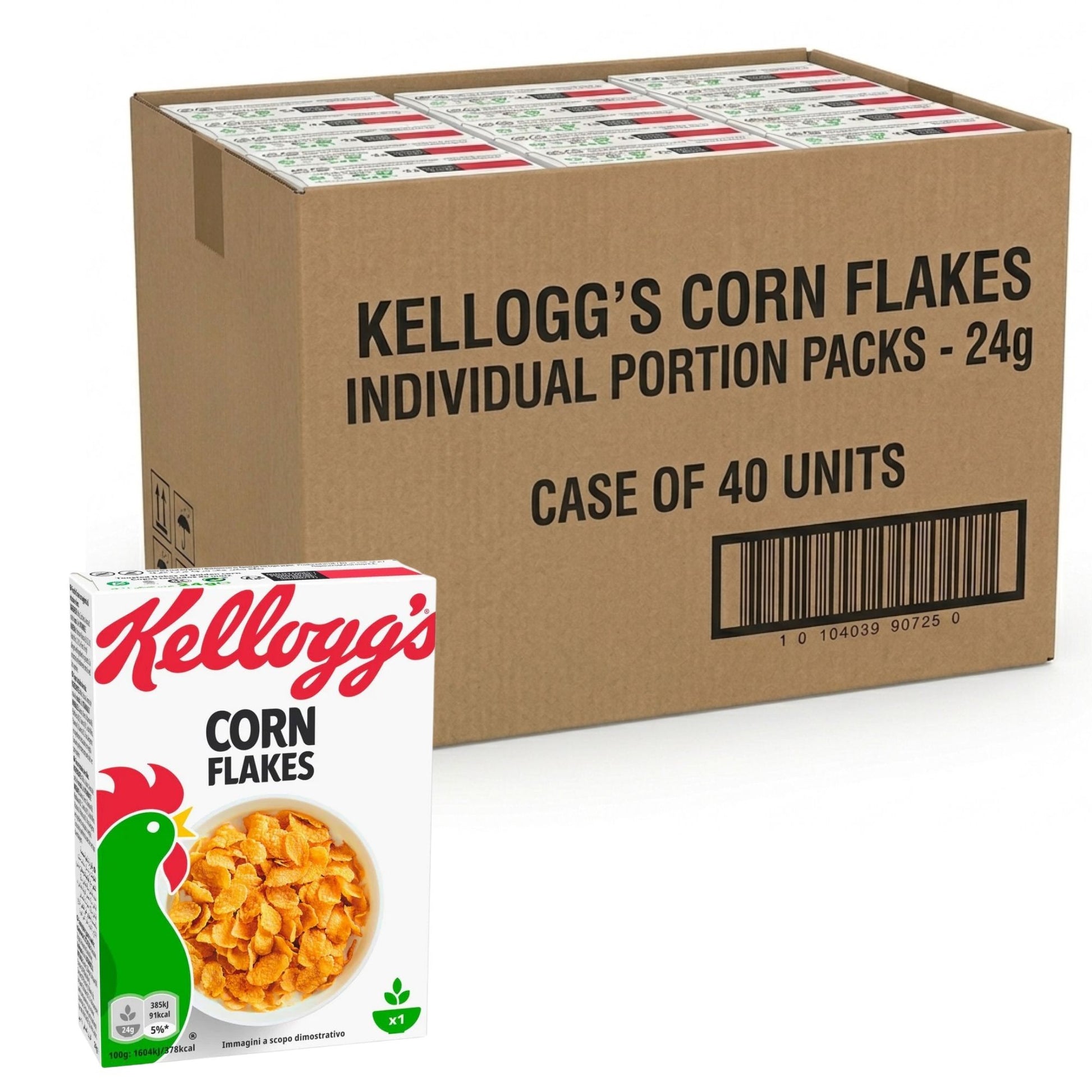 Kellogg's Corn Flakes 24g individual portion packs, pack of 40