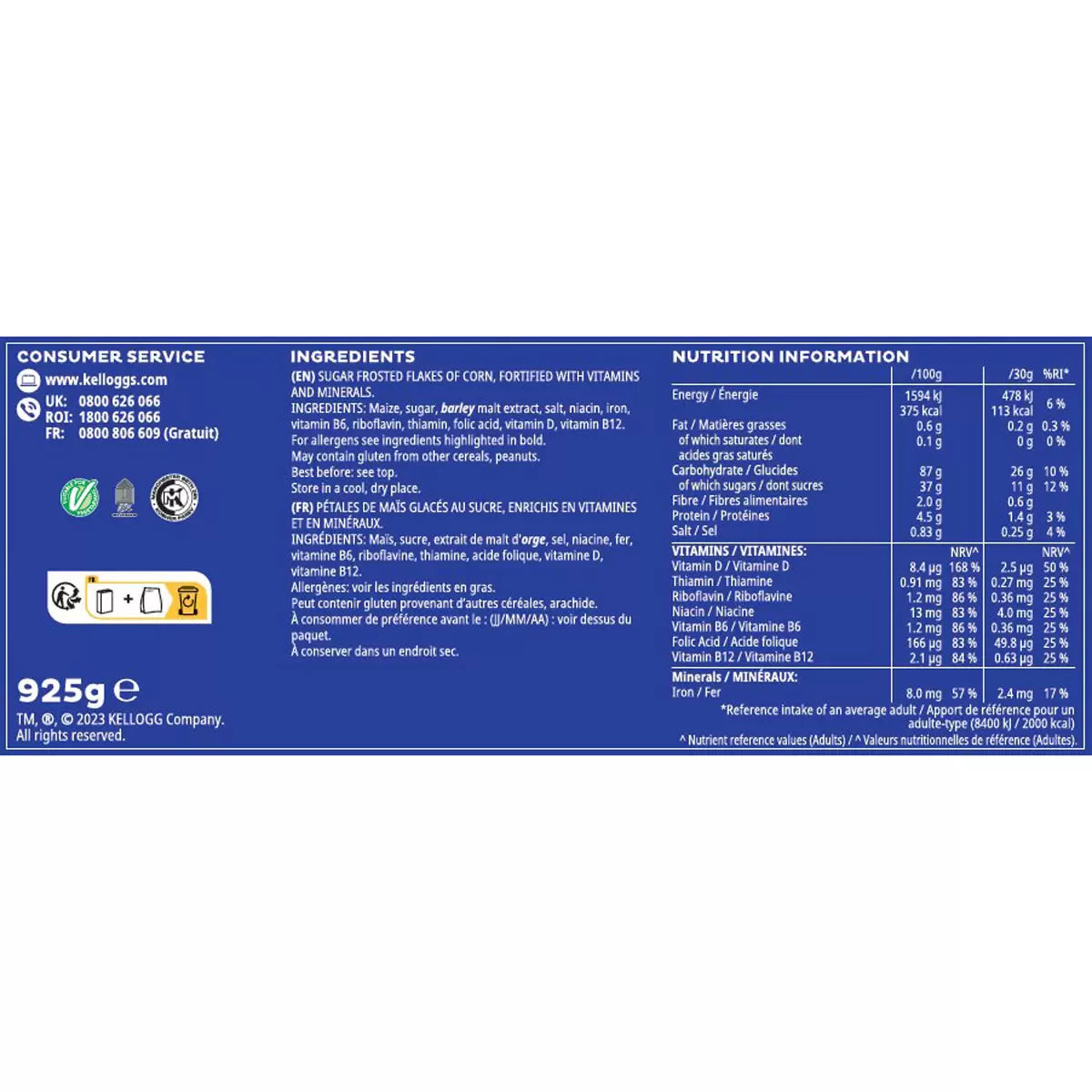 Kellogg’s Frosties crunchy sweet cereal with Vitamin D and B vitamins